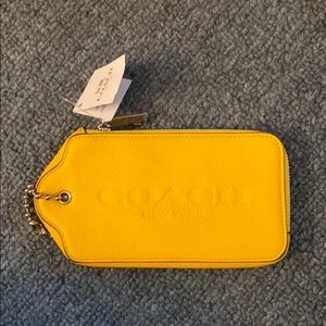 Coach Yellow Wristlet